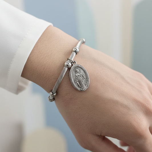 Pulsera Virgen Acero Inoxidable