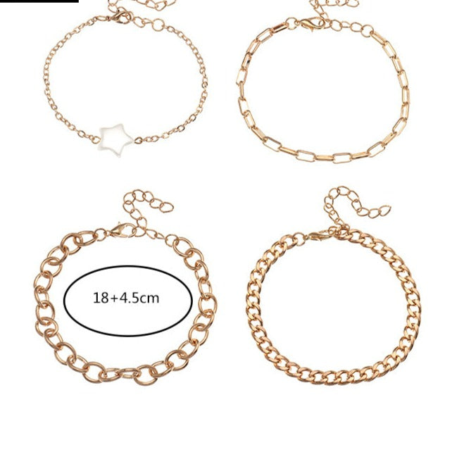 Set Pulseras Cadena Estrella