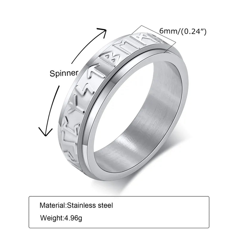 Anillo Letras Plateado