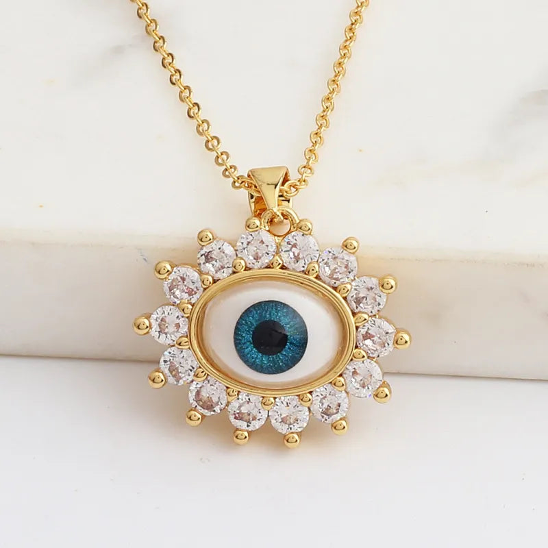 Collar Ojo Azul Zirconias