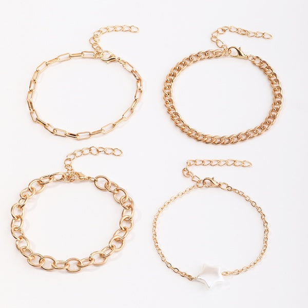 Set Pulseras Cadena Estrella