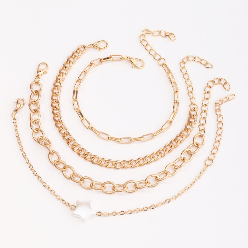 Set Pulseras Cadena Estrella