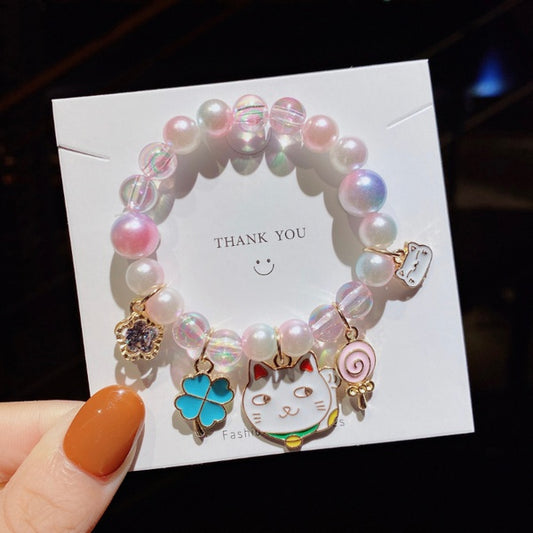 Pulsera Perlas Gato