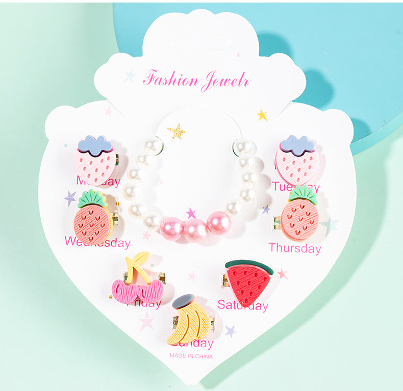 Pulsera y Anillos Frutas