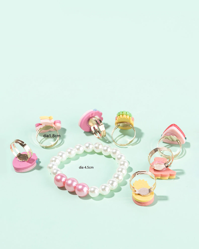Pulsera y Anillos Frutas