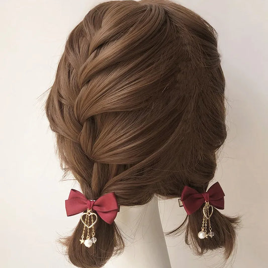 Moños Clip Guinda